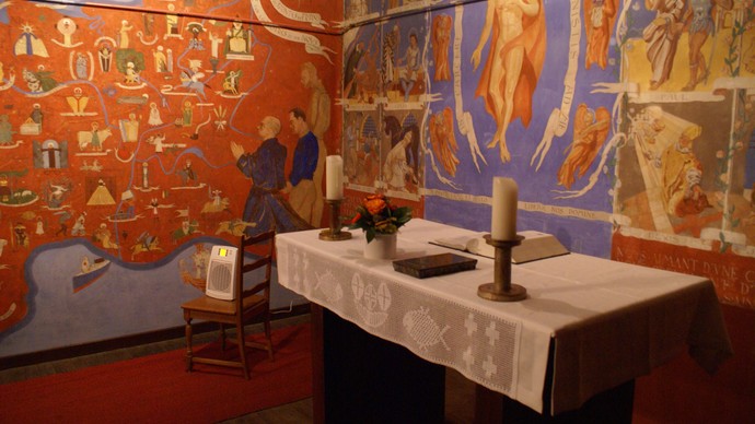 Foto der Ostwand der Französischen Kapelle